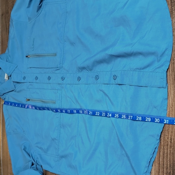 L.L. Bean Fishing Shirt Nylon Sun Smart UV Protection UPF 50+ Size Large-Tall - Picture 8 of 9